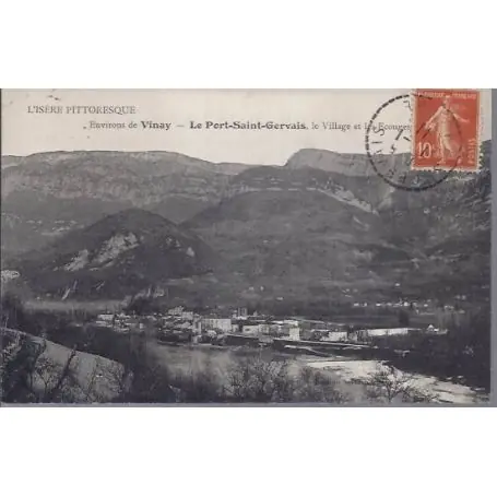 Carte postale 38 - Le port-St-Gervaisc,le village et les Ecouges Livraison Express