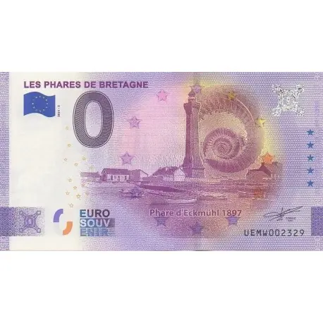 Billet souvenir - 29 - Les phares de Bretagne - Eckmühl - 2021-5 - Anniversaire - No 2329 Populaire
