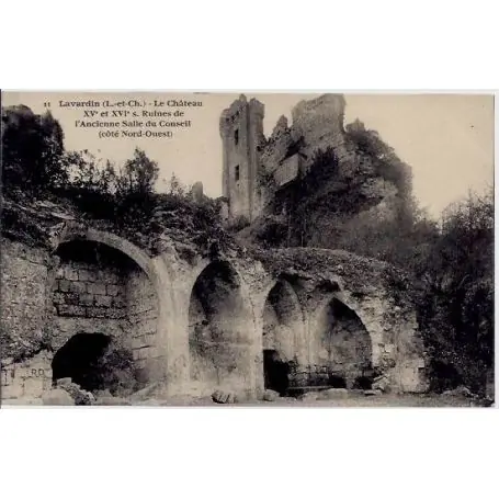 Carte postale 41 - Lavardin - Le chateau XV et XVI eme siecle - Ruines de l'ancienne salle d Meilleure Vente