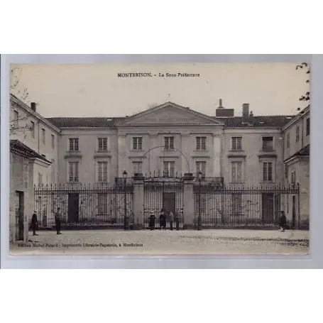 Carte postale 42 - Montbrison - La Sous-prefecture - Non voyage - Dos divise... Petit Prix