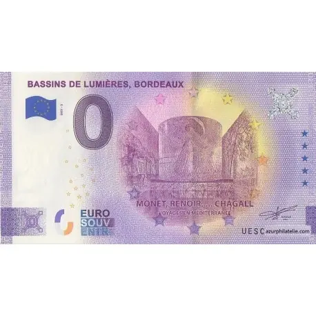 Billet souvenir - 33 - Bassins de Lumieres, Bordeaux - 2021-2 Acheter Direct