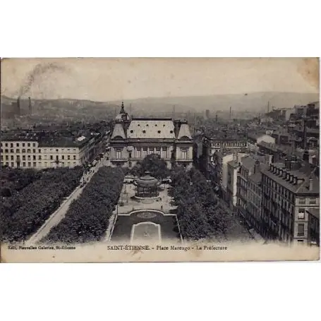 Achat Immédiat Carte postale 42 - Saint-Etienne - Place Marengo - La prefecture - Voyage - Dos divise