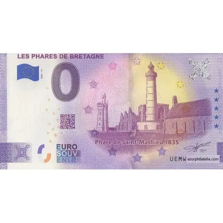 Billet souvenir - 29 - Les phares de Bretagne - Saint Mathieu - 2021-11 Exclusif