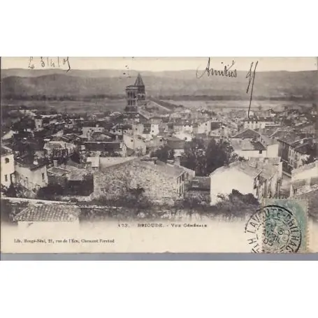 Carte postale 43 - Brioude - Vue generale - Dos non divise Paiement Sécurisé