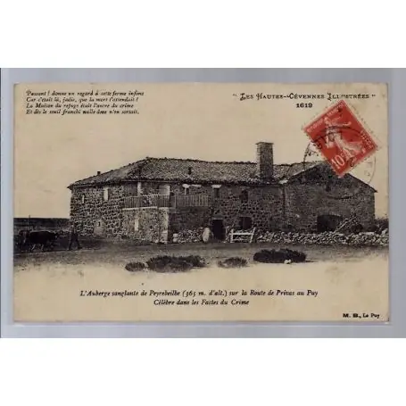 Carte postale 43 - L' auberge sanglante de Peyrebeilbe - sur la route de Privas au Puy ce... Commander Maintenant