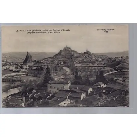 Carte postale 43 - Le Puy - Vue generale - prise du rocher d' Espaly - Non voyage - Dos d... Satisfait Ou Remboursé