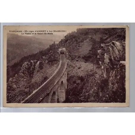 Offre Exclusive Carte postale 43 - Ligne d' Ambert a la Chaise-Dieu - Le Viaduc et le tunnel du Merle - V...
