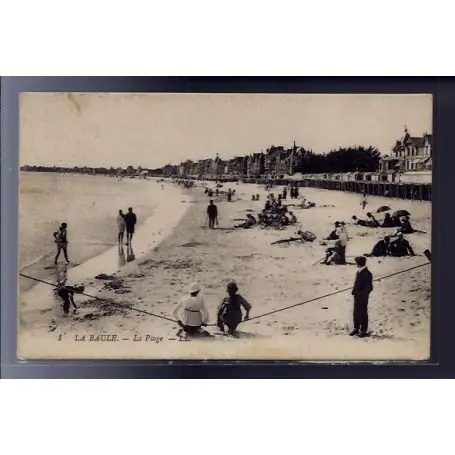 Solde Carte postale 44 - La Baule - La plage - Voyage - Dos divise...