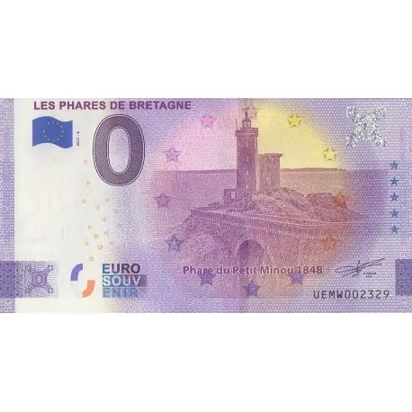 Offre Spéciale Billet souvenir - 29 - Les Phares de Bretagne - Petit Minou - 2021-6 - Anniversaire - No 2329