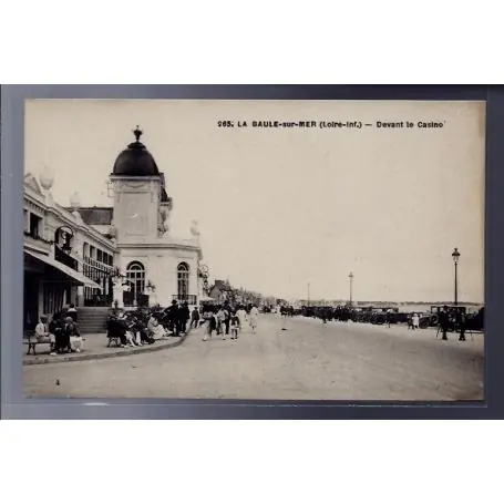 Petit Prix Carte postale 44 - La Baule-sur-Mer - Devant le Casino - Non voyage - Dos divise...