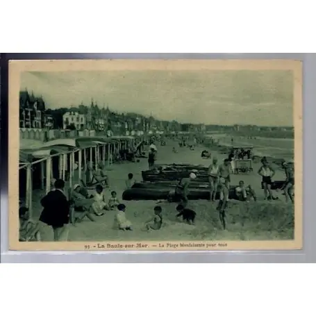 Carte postale 44 - La Baule-sur-Mer - La plage bienfaisante pour tous - Voyage - Dos divi... Pas Cher