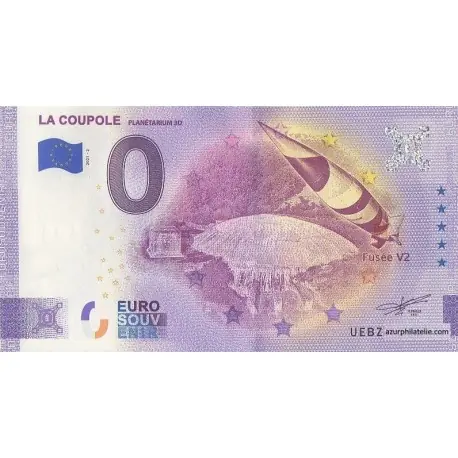 Billet souvenir - 62 - La coupole - Planétarium 3D - 2021-2 - Anniversaire Réduction