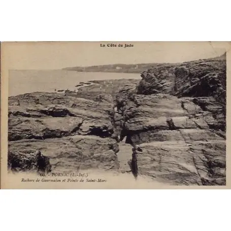 Carte postale 44 - Pornic - La cote de Jade - Rochers de Gourmalon et pointe de Saint-Marc - Meilleure Qualité