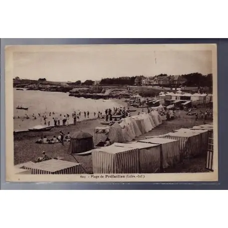 Carte postale 44 - Prefailles - la plage - Non voyage - Dos divise... Tendance