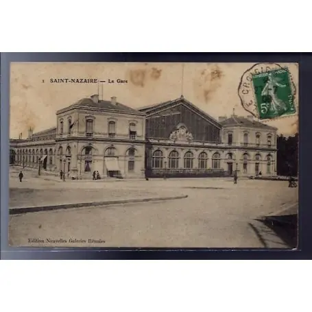 Achat Immédiat Carte postale 44 - Saint-Nazaire - La gare - Voyage - Dos divise...