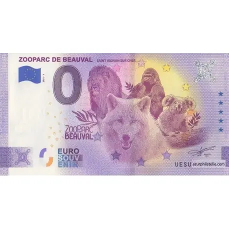 Billet souvenir - 41 - Zooparc de Beauval - 2021-3 Prix Réduit