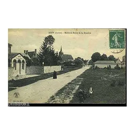 Haute Qualité Carte postale 45 - Adon - Mairie et route de La Bussiere