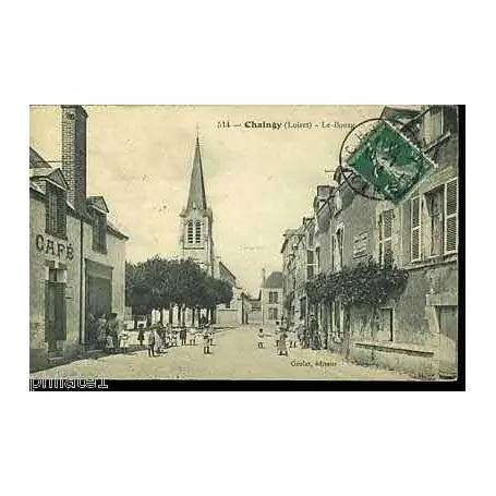 Vente Flash Carte postale 45 - Chaingy - Le bourg - Cafe - Anime