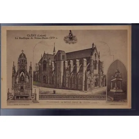 Carte postale 45 - Clery - la Basilique de Notre-Dame XVeme siecle - Non voyage - Dos div... Jusqu’à Épuisement Des Stocks