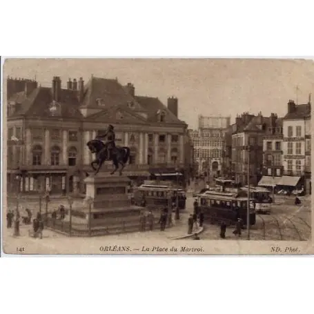 Carte postale 45 - Orleans - La place du Martroi - Voyage - Dos divise Offre Du Jour