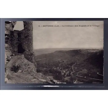 Carte postale 46 - Autoire - le chateau des Anglais et le village - Non voyage - Dos divi... Gros Lot
