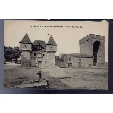 Carte postale 46 - Cahors - La Barbacane et la tour des pendus - Non voyage - Dos divise... Original