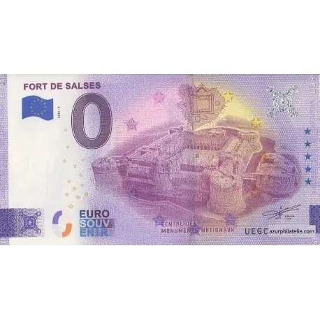 Billet souvenir - 66 - Fort de Salses - 2022-2 Nouvel Arrivage