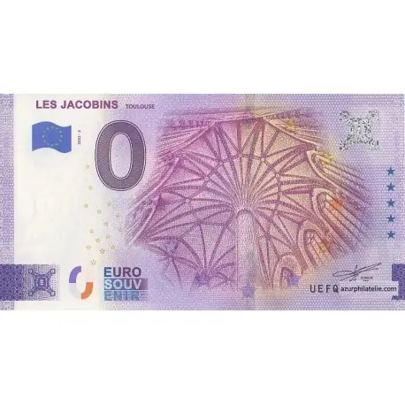 Vente Directe Billet souvenir - 31 - Les Jacobins - Le palmier - 2022-3 - Anniversaire