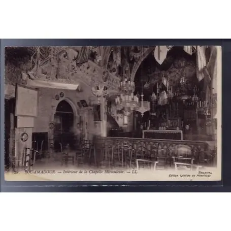 Carte postale 46 - Rocamadour - interieur de la chapelle Miraculeuse - Non voyage - Dos d... Affaire À Saisir
