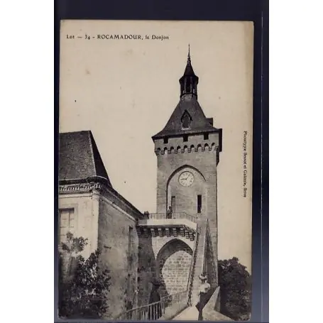 Exclusif Carte postale 46 - Rocamadour - Le Donjon - Non voyage - Dos divise...