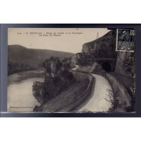 Retour Gratuit Carte postale 46 - Souillac - route de Sarlat et la Dordogne au Pays du Raysse - Voyage -...