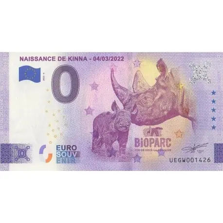 Billet souvenir - 49 - Naissance de Kinna - 04 mars 2022 - 2022-4 Livraison Mondiale