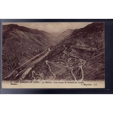 Carte postale 48 - Les Gorges du Tarn - La Malene - les lacets de la route du Causse - No... Marque