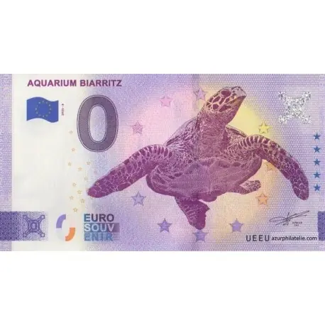 Billet souvenir - 64 - Aquarium Biarritz - La tortue - 2023-8 Livraison Mondiale
