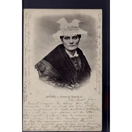 Carte postale 49 - Angers - Femme des ponts-de-ce - Voyage - Dos non divise... Livraison Express