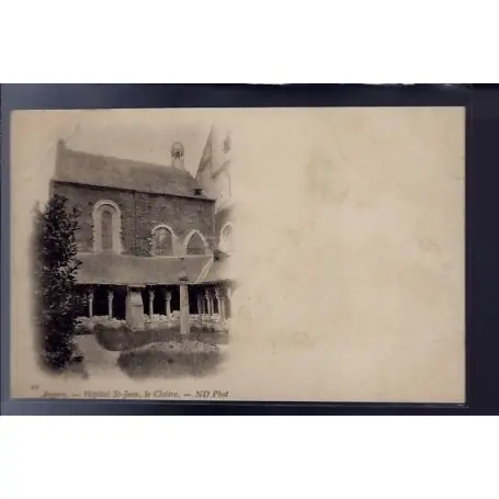 Carte postale 49 - Angers - Hopital St-Jean - le Cloitre - Non voyage - Dos non divise... Solde