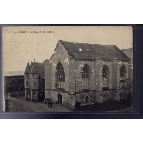 Carte postale 49 - Angers - La chapelle du chateau - Non voyage - Dos divise... Offre Du Jour