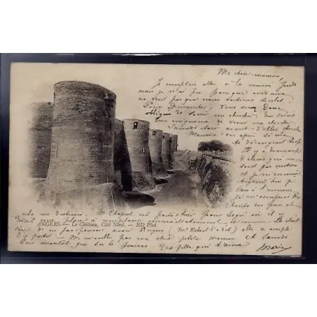 Meilleure Vente Carte postale 49 - Angers - Le chateau cote Nord - Voyage - Dos non divise...