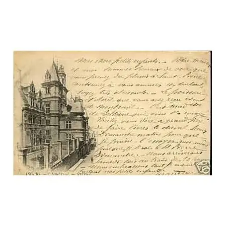 Réduction Carte postale 49 - Angers - L'Hotel Pince