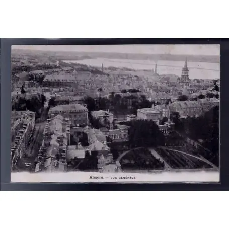 Carte postale 49 - Angers - Vue generale - Voyage - Dos divise... Artisanat