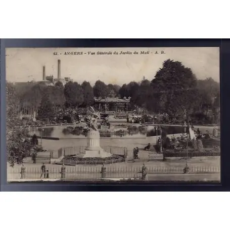 Prix Choc Carte postale 49 - Angers - Vue generale du jardin du Mail - Voyage - Dos divise...