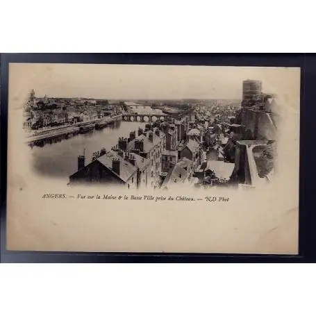 Carte postale 49 - Angers - Vue sur la Maine et la Basse Ville prise du chateau - Non voy... Acheter En Ligne
