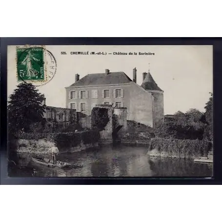 Marque Carte postale 49 - Chemille - Chateau de la Soriniere - Voyage - Dos divise...
