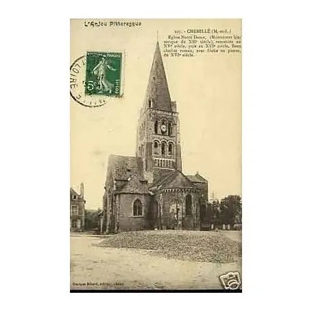 Commander Vite Carte postale 49 - Chemille - Eglise Notre-Dame - Dos