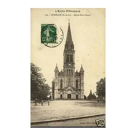 Offre Limitée Carte postale 49 - Chemille - Eglise Notre-Dame - Facade