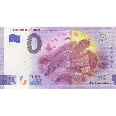 Billet souvenir - 974 - Lagons et Recifs - 2025-16 Édition Limitée