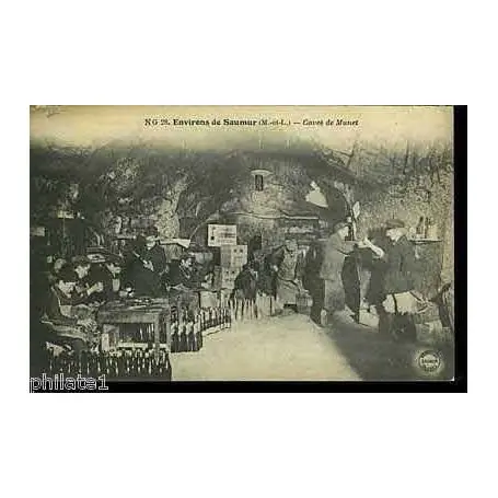 Carte postale 49 - Environs de Saumur - Les caves de Munet Expédition Rapide