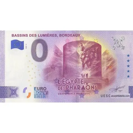 Billet souvenir - 33 - Bassins de lumieres, Bordeaux - L'Egypte des pharaons - 2025-6 Fait Main