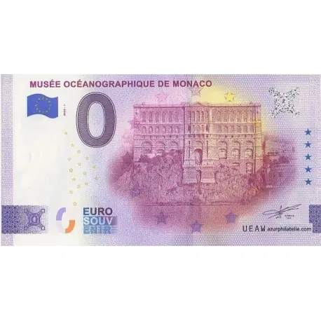 Nouvelle Collection Billet souvenir - MC - Musée océanographique de Monaco - 2025-1