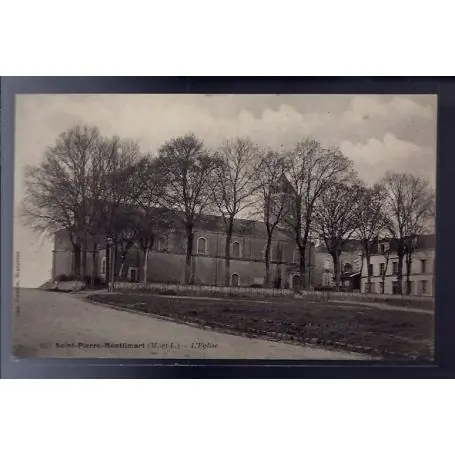 Carte postale 49 - Saint-Pierre-Montlimart - L' eglise - Non voyage - Dos divise... Prix Réduit